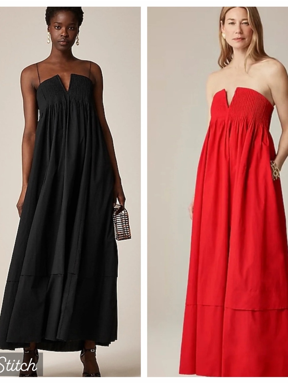 J. Crew Collection Strapless Notched Maxi Dress NEW NWT